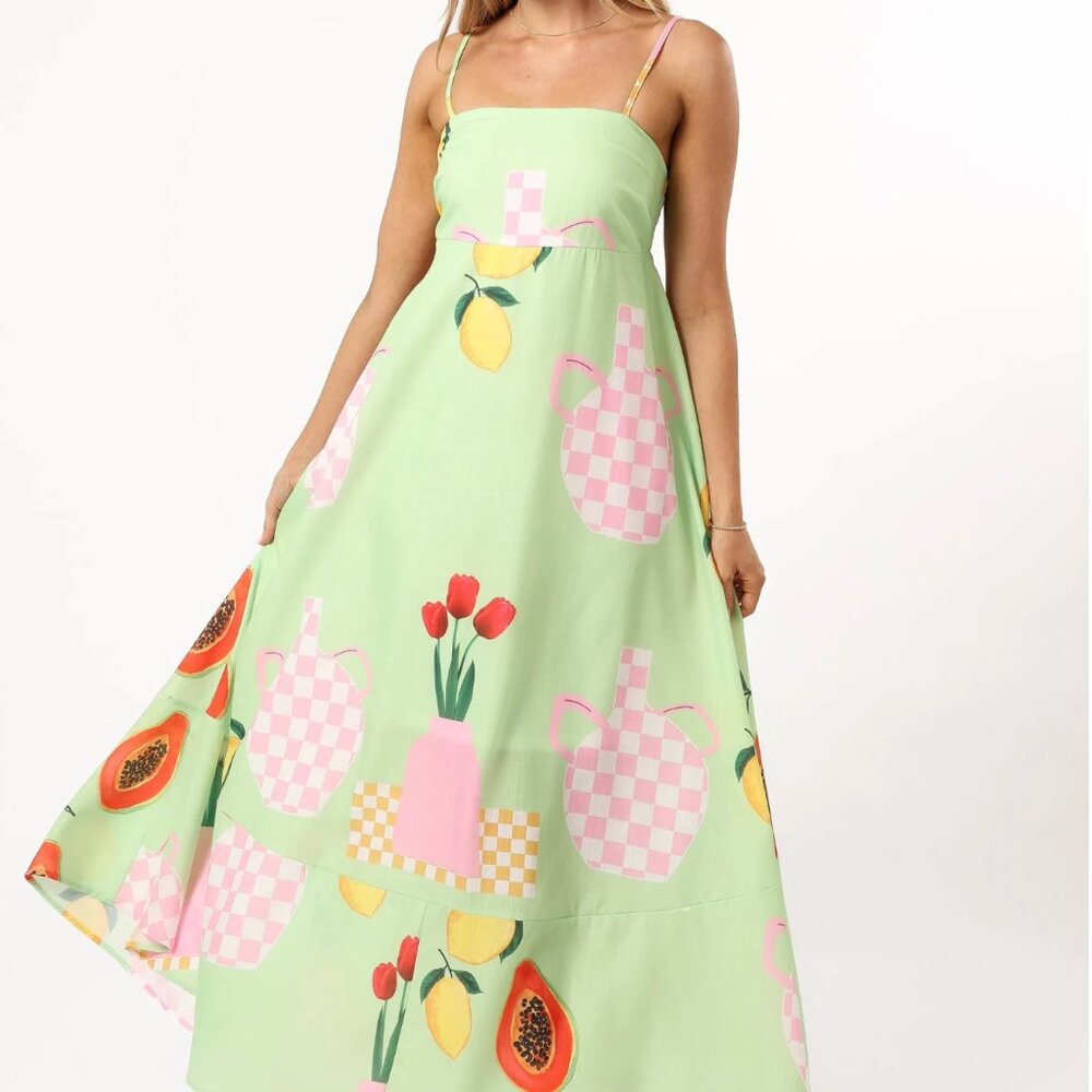 NYT Petal & Pup Brea Maxi Dress - Green Papaya - Medium